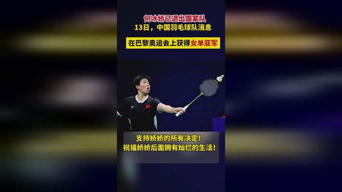 何冰娇提交退役申请，一代羽毛球女将的告别